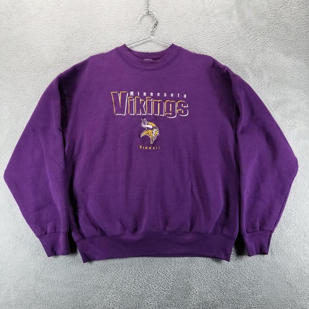 VTG Minnesota‎ Vikings Sweatshirt Mens XL Purple NFL Football Crewneck 90s